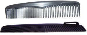 Pocket Comb 5" Long Half Regular Teeth And Half Fine Teeth With Clip For Pocket