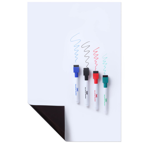 Mr. Pen- Magnetic Dry Erase Whiteboard Sheet, 17" x 11.25", Magnetic Dry Erase Board Sheet with a Set of 4 Markers, Magnetic Dry Erase Board for Fridge, Dry Erase Board Magnetic, Magnetic Whiteboard
