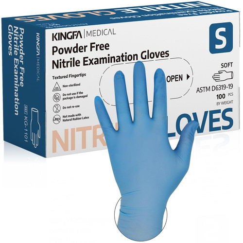 Nitrile Exam Glove | 3.5 mil Super Soft Nitrile Gloves | Blue Disposable Medical Gloves Powder-Free Latex-Free Medium Box of 100 Nitrile Exam Glove | 3.5 mil Super Soft Nitrile Gloves | Blue Disposable Medical Gloves Powder-Free Latex-Free Medium Box of 100