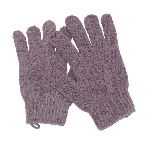 FOMIYES 1 Pair Bath Exfoliating Shower Gloves Body Scrub Exfoliator Gloves Body Wash Gloves Shower Glove Scrub Exfoliating Gloves Face Bath Gloves Miss Purple The Lazy Deep