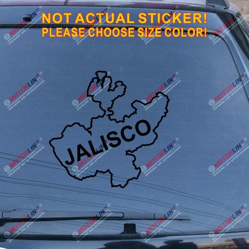 Jalisco State of Mexico Mexican Map Outline Decal Sticker Car Vinyl no bkgrd (Black, 6'' (15.2cm)) Jalisco State of Mexico Mexican Map Outline Decal Sticker Car Vinyl no bkgrd (Black, 6'' (15.2cm))