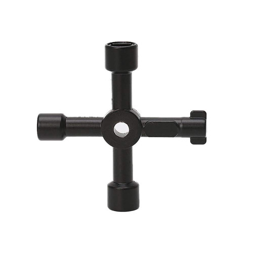 Heaven2017 4-Way Water Key, Electric Meter Cabinet Triangle Key Wrench Elevator Untility Service Key