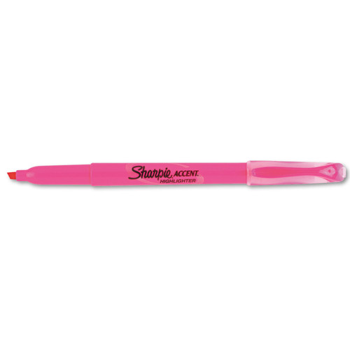 Sharpie Accent Pocket Style Highlighter, Chisel Tip, Fluorescent Pink, 1 Dozen