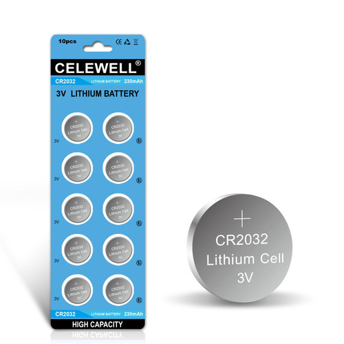 CELEWELL CR2032 3V Lithium Battery (10-Pack)?5-Year Warranty?