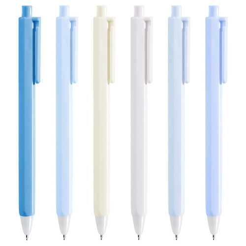 BAYTORY 6Pcs Gel Pens, Quick Dry Black Ink Pen Fine Point 0.5mm, Smooth Writing for School Supplies Journaling Notetaking Stationery(Blue) BAYTORY 6Pcs Gel Pens, Quick Dry Black Ink Pen Fine Point 0.5mm, Smooth Writing for School Supplies Journaling Notetaking Stationery(Blue)