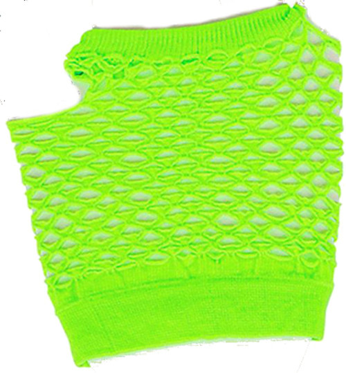 Rhode Island Novelty Neon Green Fishnet Fingerless Wrist Gloves