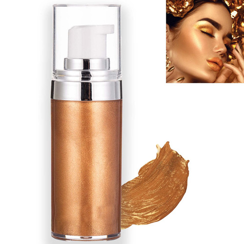 Fusang Liquid Illuminator,Face Body Luminizer,Smooth Shimmer Liquid Foundation Waterproof Long Lasting Moisturizing Body Face Glow Illuminator Highlighter Makeup