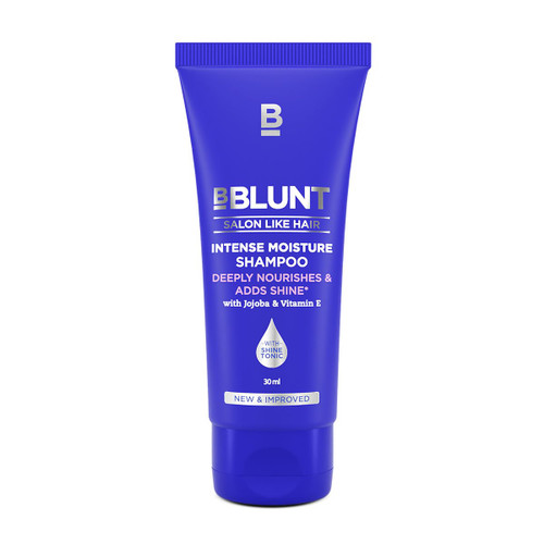 BBLUNT Intense Moisture Shampoo with Jojoba and Vitamin E for Dry & Frizzy Hair - 30 ml