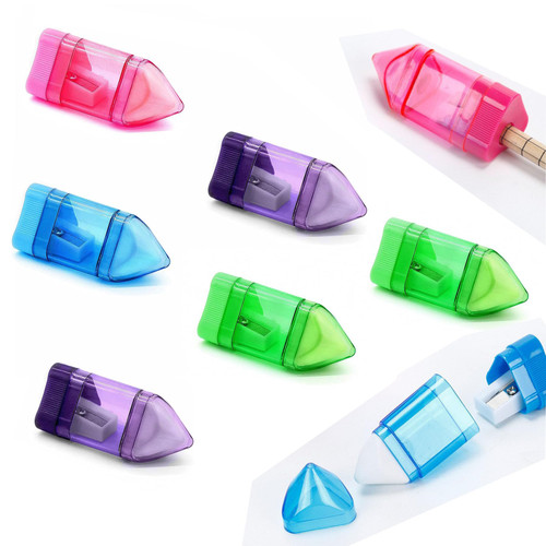 8PCS Manual Pencil Sharpeners with Eraser, Handheld Pencil Sharpener Colored Pencil Sharpener with Receptacle and Eraser for School, Office and Home Supplies 8PCS Manual Pencil Sharpeners with Eraser, Handheld Pencil Sharpener Colored Pencil Sharpener with Receptacle and Eraser for School, Office and Home Supplies