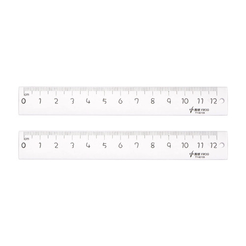 HARFINGTON 2pcs Straight Plastic Ruler 12cm Metric Plastic Clear Measuring Tool for Classrooms Home Office