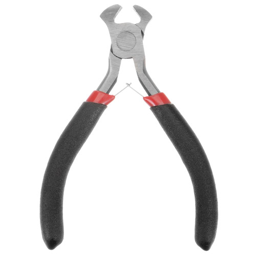 HARFINGTON Mini End Cutting Pliers 4.5 Inch End Nippers Precision Plier with Black Plastic Handle for DIY Crafts Jewelry Making