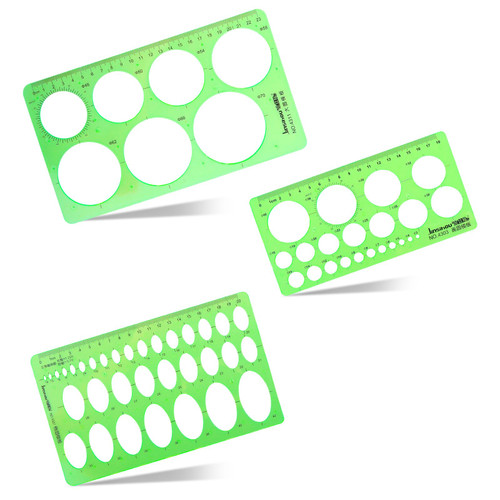 Lusofie 3 Pcs Circle Template Circle Stencils for Drawing Ruler Drafting Stencils Art Circle Drawing Tool Geometric Ruler Artist Circle Drawing Aid Tool for Art,Office and School