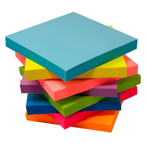 Moreik 8 Pads Sticky Notes 3x3 inches, 100 Sheets/Pad, Sticky Pads, Self-Stick Note Pads, Colourful Sticky Notes, Colored Sticky Notes, Rainbow Sticky Notes, Office Self Stick Notes, Note Paper
