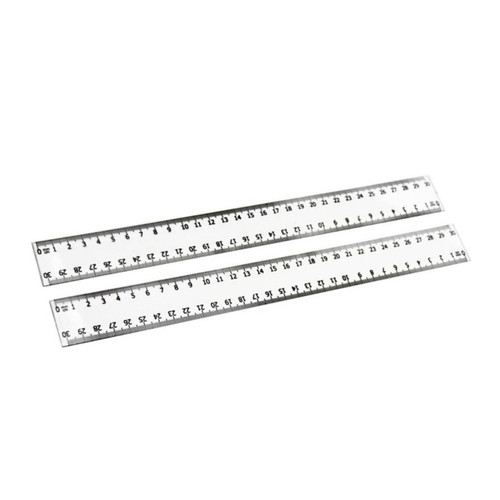 STOBOK 2pcs Transparent Straight Ruler 30cm Straight Ruler Student Tool