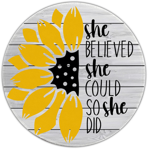 She Believed She Could So She Did Mouse Pad Inspirational Graduation for Her Women Friend Sister Motivational Quotes Mouse Pad Mousepads for Wireless Mouse Office Laptop