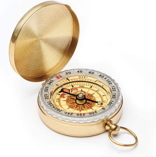 Aberatsa Camping Survival Compass Glow in The Dark Metal Pocket Compass Kids Compass for Hiking Camping Hunting Outdoor Military Navigation Tool