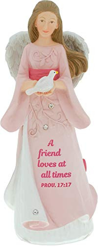AngelStar Angel Figurine-A Friend Loves at All Times Prov 17, Multicolored