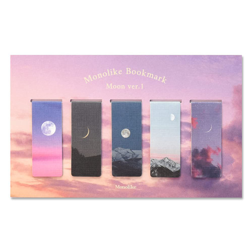 Monolike Magnetic Bookmarks Moon Ver.1, Set of 5