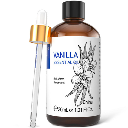 HIQILI Vanilla Essential Oil for Diffuser, Humidifier, Perfume, Candle Making 30ml (1 fl oz)