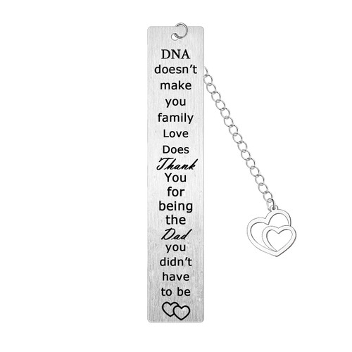 Step Dad Bookmark Gifts, Christmas Gifts for Dad Gifts from Daughter Son, Step Dad Birthday Gifts Father Day Bookmark for Step Dad