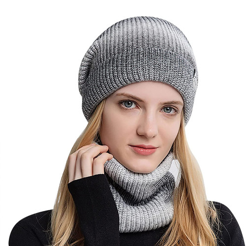 Womens Slouchy Winter Beanie Hats Scarf Set,Warm Fleece Lined Knit Hat Skull Cap with Neck Warmer Ski Hat Beanie for Women Light Gray Womens Slouchy Winter Beanie Hats Scarf Set,Warm Fleece Lined Knit Hat Skull Cap with Neck Warmer Ski Hat Beanie for Women Light Gray