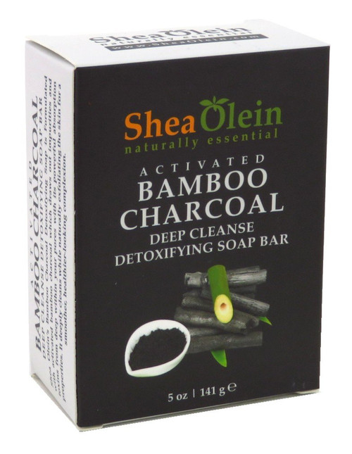 SheaOlein Naturally Essential ACTIVATED BAMBOO CHARCOAL DEEP CLEANSE DETOXIFYING SOAP
