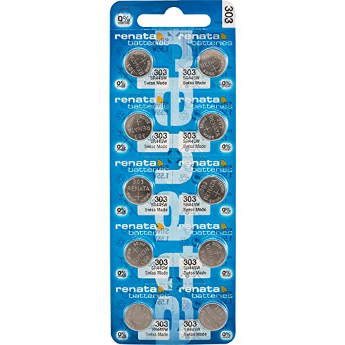 RENATA 303 Non-rechargeable Battery, Watch, Single Cell, Silver Oxide, 175 mAh, 1.55 V, SR44 (1 piece)