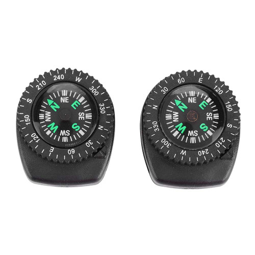 HEITIGN 2 Pieces Portable Watch Band Slip Slide Navigation Wrist Compass for Camping Boating