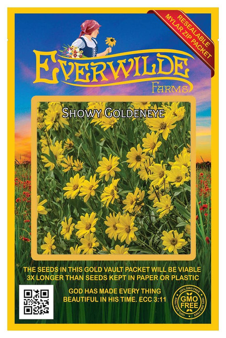 Everwilde Farms - 2000 Showy Goldeneye Native Wildflower Seeds - Gold Vault Jumbo Seed Packet Everwilde Farms - 2000 Showy Goldeneye Native Wildflower Seeds - Gold Vault Jumbo Seed Packet