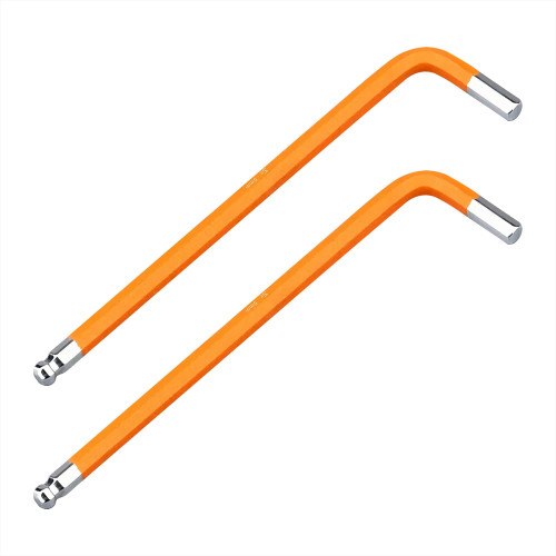 FOCMKEAS 2 PCS 5mm Ball End Hex Key Allen Wrench,Internal Hexagonal Wrench, L Shaped Long Arm S2 Steel Repairing Tool?Orange