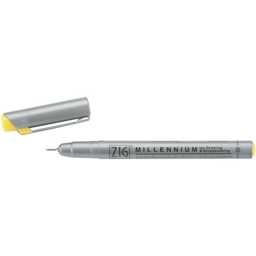 Zig 0.3mm Memory System Tip Millennium Marker, Pure Yellow