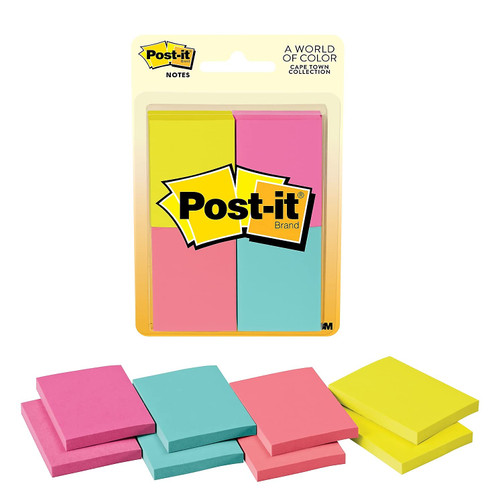 Post-it 379033 Notes 1 1/2-Inch x 2-Inch Cape Town Collection 50 Sheets/Pad