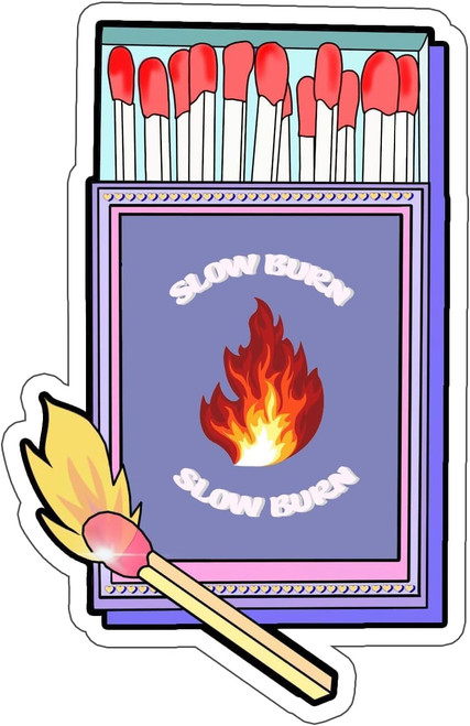 Slow Burn Book Trope Match Box Waterproof Sticker, Let it Burn Bookish Trope Sticker, Reader Sticker, Book Lover Gift, Smutty, Readings, Book stickeer, Kindle Sticker (4in) Slow Burn Book Trope Match Box Waterproof Sticker, Let it Burn Bookish Trope Sticker, Reader Sticker, Book Lover Gift, Smutty, Readings, Book stickeer, Kindle Sticker (4in)