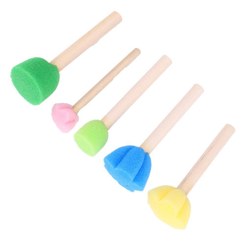 OKJHFD Sponge Seals Brushes Tool,5Pcs Kids Art Craft Painting Drawing Tools Mini Flower Sponge Brush Set Washable Paint Brushes Set for Toddlers Kids Early Learning OKJHFD Sponge Seals Brushes Tool,5Pcs Kids Art Craft Painting Drawing Tools Mini Flower Sponge Brush Set Washable Paint Brushes Set for Toddlers Kids Early Learning