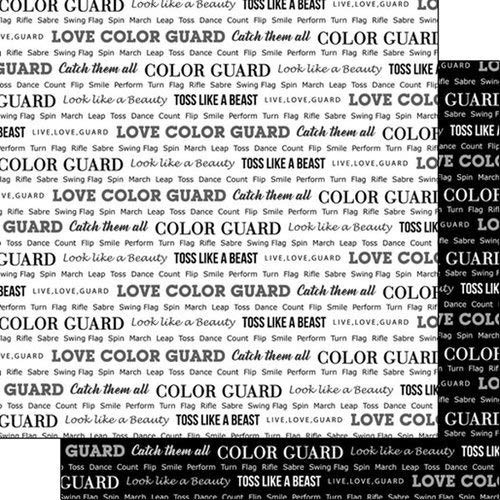 Scrapbook Customs 38996 Color Guard Pride 2 12 Inch x 12 Inch Double-Sided Scrapbook Paper - 1 Sheet