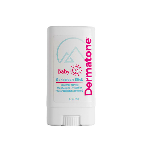 Dermatone Baby Sunscreen Stick SPF50 - Zinc Oxide Mineral Sunscreen for Babies, Toddlers, Kids, Broad Spectrum Fragrance Free Protection, Water-resistant, 0.5 oz (1)