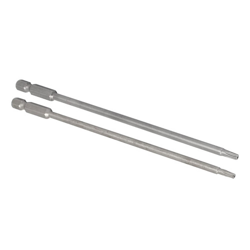 uxcell 150mm Long 1/4" Hex Shank T10 & T15 Magnetic Torx Security Screwdriver Bits Set,2pcs