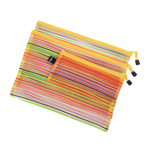 STOBOK 3pcs File Folder Organizer Portable File Bag File Organizer Document Organizer Zipper Test Bag Student