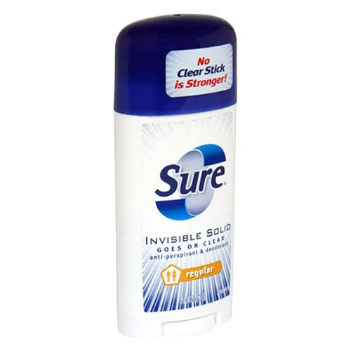 Sure Invisible Solid Anti-Perspirant & Deodorant, Regular, Regular Scent - 2.6 oz