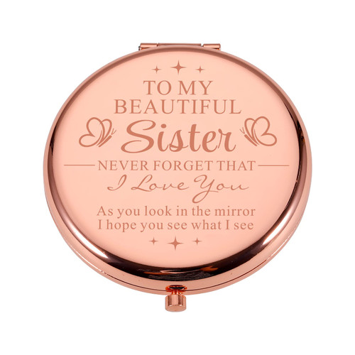 CYKARA Sisters Gifts from Sister Compact Mirror for Women Birthday Gifts for Women Gifts for Sister Sisters Gifts from Sister Sister Sister in Law Gifts for Sister