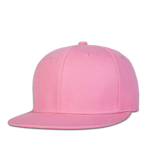 Yizhichu1990 Unisex Plain Flat Brim Adjustbale Baseball Cap Blank Snapback Solid Color Hat (Pink)