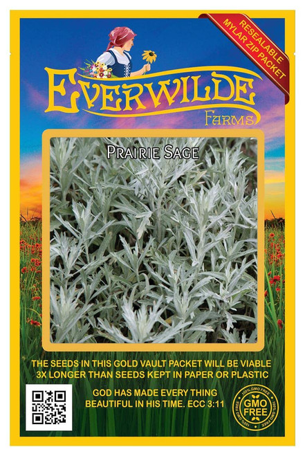 Everwilde Farms - 2000 Prairie Sage Native Wildflower Seeds - Gold Vault Jumbo Seed Packet Everwilde Farms - 2000 Prairie Sage Native Wildflower Seeds - Gold Vault Jumbo Seed Packet
