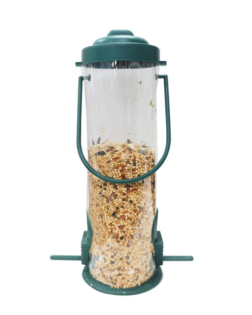 Vziwry Bird Feeder House for Outside, Wild Bird Feeder with Two Feeders for Finch Cardinal Chickadee, Large Capacity, Weatherproof and Durable, Red