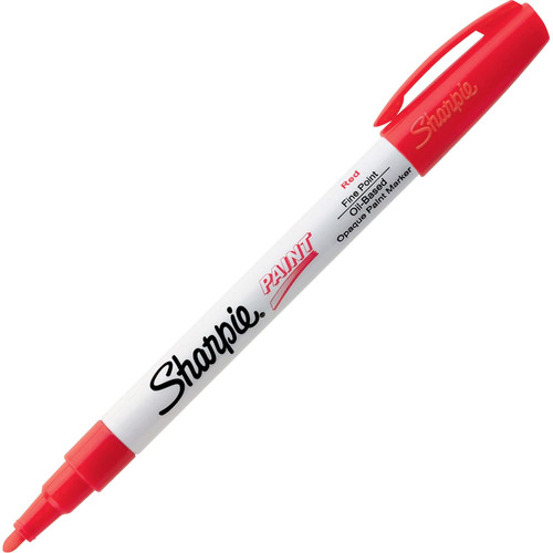 Sharpie 35535 Permanent Paint Marker, Fine Bullet Tip, Red (SAN35535)