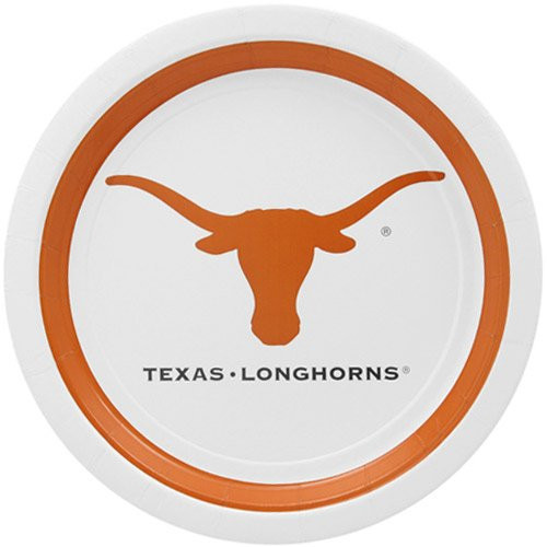 Mayflower Distributing Company 10 Count University of Texas Paper Plates, 9", Multicolor