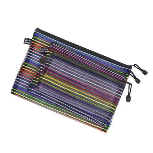 Mikikit 3pcs Document Organizer Zipper File Holder File Bag File Organizer Student Folder Portable