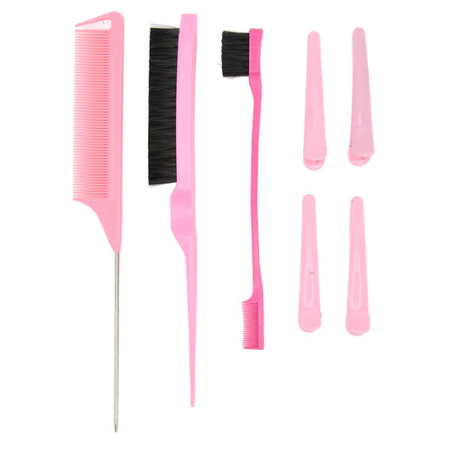 3Pcs Hair Styling Comb Set, Double Head Bristle Hair Brush Teasing Hair Brush Rat Tail Comb Edge Brush for Edge for Women Men