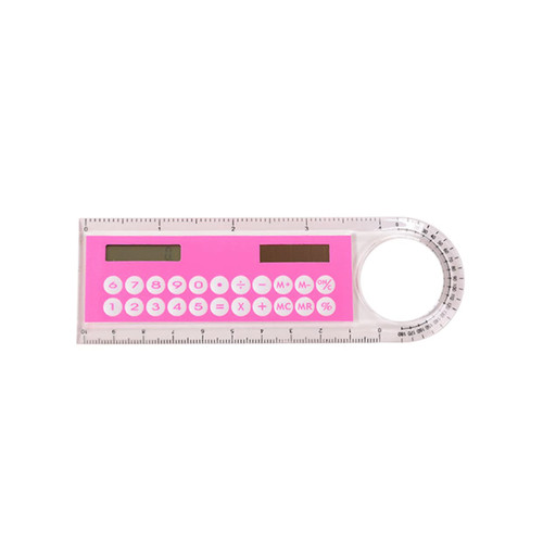 VILLCASE Plastic Digital Calculator School Stationery Mini Digital Goniometer 10CM Mini Plastic Ruler Portable