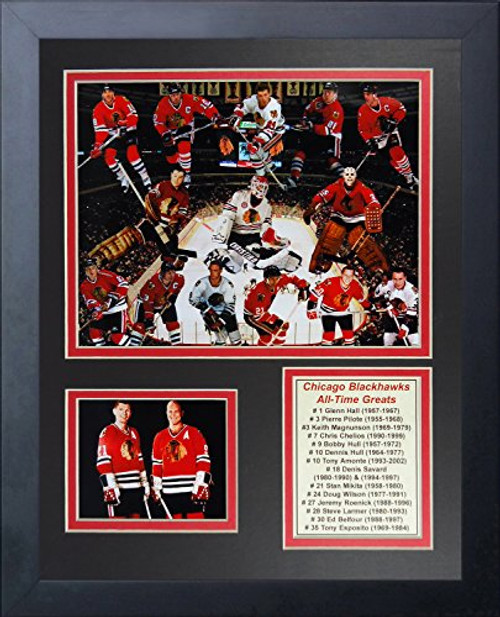 Legends Never Die NHL Chicago Blackhawks Greats Framed Photo Collage, 12" x 15" Legends Never Die NHL Chicago Blackhawks Greats Framed Photo Collage, 12" x 15"