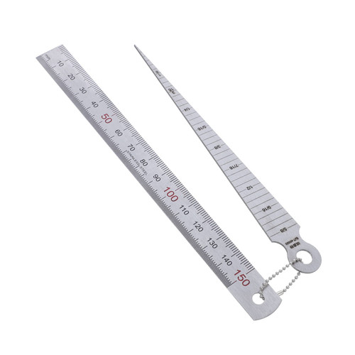OSALADI 1 Ruler Taper Gauge Hole Inspection Tool Welding Gauge Test Ulnar Dimensional Taper Welding Gauge Taper Metric Welding Gauge Welder Measuring Tool Stainless Steel Gage Wedge Shape